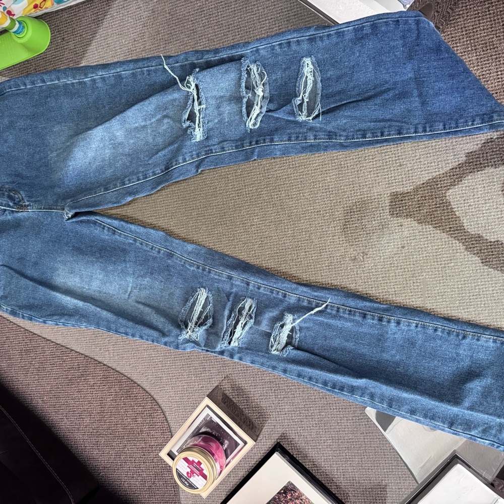 Distressed Blue Women's Jeans